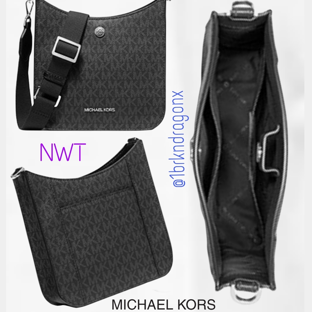 MK NWT MICHAEL KORS MESSENGER SMALL BAG BNWT 💜 pristine condition 💜 - Picture 7 of 15